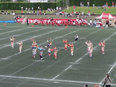 京大日大戦ハーフタイムショー京小町踊り子隊