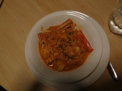 ワタリガニのパスタ