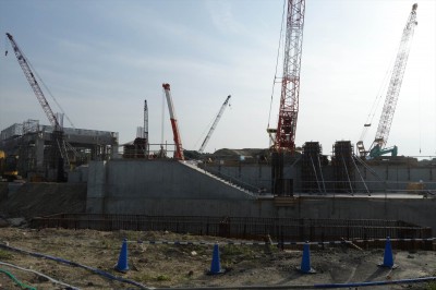 ガンバの新スタジアムの工事