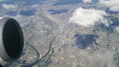 機内から見た大阪空港