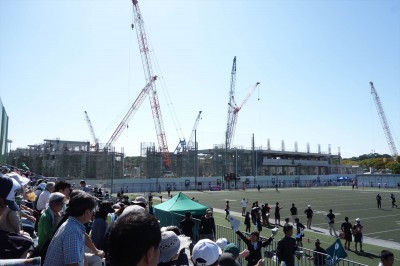 工事中のガンバ新スタジアム