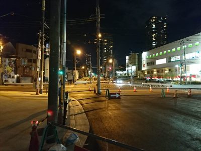 邪魔な電柱（写真中央）