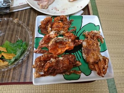 ソフトシェルクラブの唐揚げ