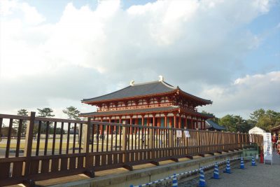 中金堂と回廊の仮柵