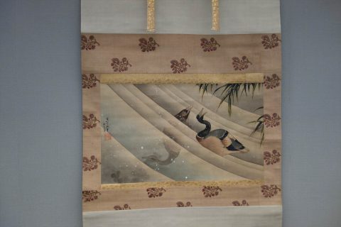 葛飾北斎 水中双鴨図
