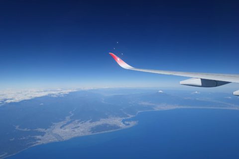 駿河湾上空
