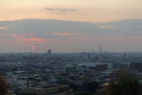 大阪の夕陽