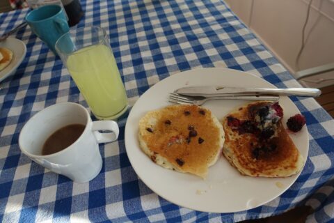 ホテルでの朝食