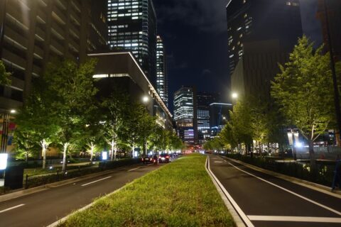 グランフロント西側の道路