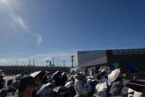 7時頃に移動した後の待機列