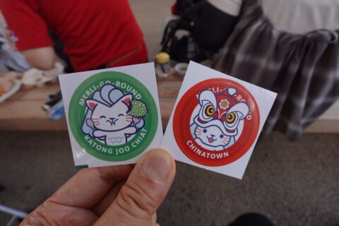 シンガポール館のステッカー